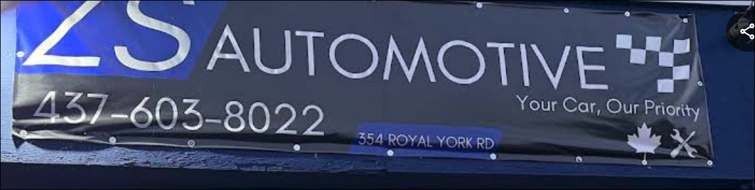 ZS Automotive shop sign